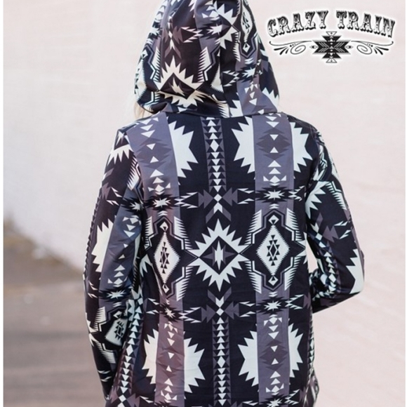 NWT 🌵Crazy Train🌵 Azteca print, Black & White - Picture 2 of 2